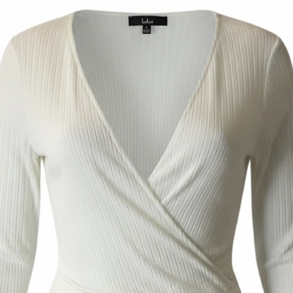 Lulu's White Textured Bodysuit - Picture 2 of 8